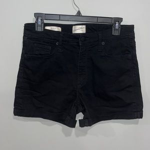 Black High Rise Midi Shorts Universal Thread Women Size 8